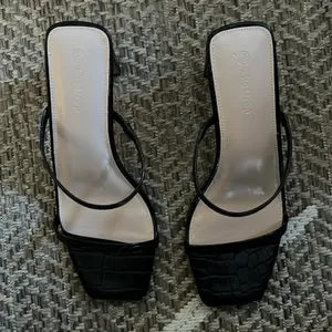 The drop Avery Square Toe pump Womens Sz 11 Black thumbnail 4