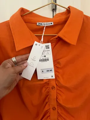 ZARA Orange Button Up Bodysuit thumbnail 3