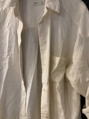 Abercrombie Linen Oversized Button Down Shirt L thumbnail 6