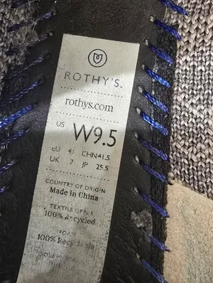 {9.5} Rothy's Gray Zebra Pointed Slip On Ballet Shoe thumbnail 11