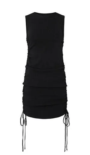 Lioness military minds Black Sleeveless Ruched Dress thumbnail 1
