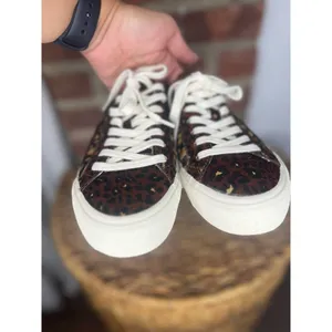 Madewell Sidewalk Calf Hair Leopard Cheetah Sneakers Women’s 7 thumbnail 9