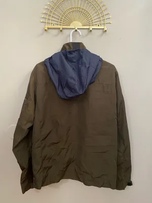 Lucky Brand Olive Jacket with Navy Lining - Lightweight Men’s Shirt Jacket thumbnail 2