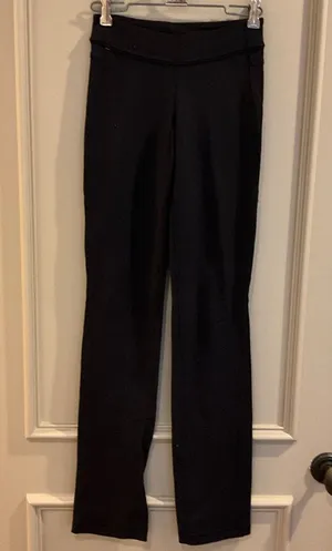 LULULEMON Black Long Leggings Back Pockets Size 2 thumbnail 1
