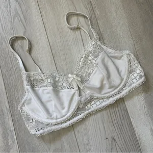 For Love & Lemons Bra floral lace underwire White (medium) coquette soft girl thumbnail 1