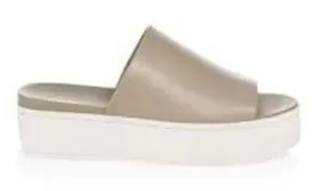 Vince 7 Walford platform slide sandal leather upper rubber sole nude designer thumbnail 1