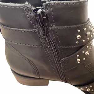 Steve Madden black studded rock leather Moto "Glori" boots women US 7M thumbnail 9