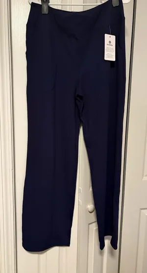 Women's Navy Wide-Leg Pants thumbnail 1