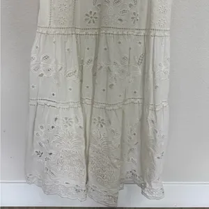 FARM Rio Midi Dress XL White Richelieu Broderie Anglaise Sundress Bustier Corset thumbnail 7