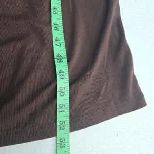 Marine Layer NWT 51Y Lexi Rib Ruched Turtleneck Dress Cocoa Brown Small‎ thumbnail 11