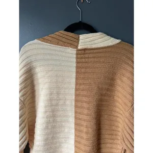 Anthropologie Colorblock Ribbed Knit Sweater Size L thumbnail 7