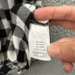 Madewell Button Back‎ Buffalo Check Tie Tee Short Sleeve Gingham Women's Small thumbnail 4