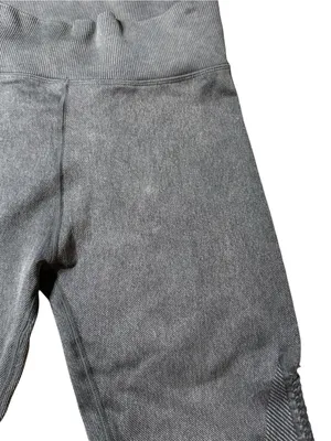 Aerie Offline Seamless Macrame Leggings Gray High Waisted Ribbed Yoga Pants M thumbnail 2