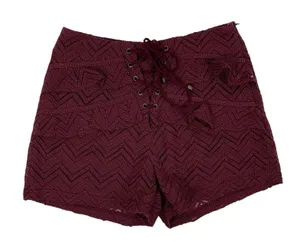 Anthropologie Moon River Shorts Small Maroon Lined Summer Festival Casual thumbnail 1