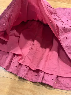 American Eagle Outfitters Pink Eyelet Tiered Mini Skirt thumbnail 3