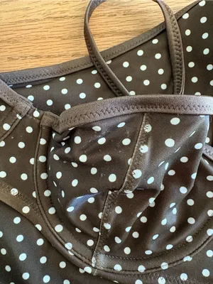 Polka Dot Brown Bikini Set - Women's Swim thumbnail 6