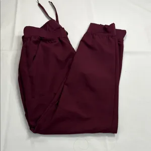 Red Tapered Joggers with Adjustable Waist‎ thumbnail 2