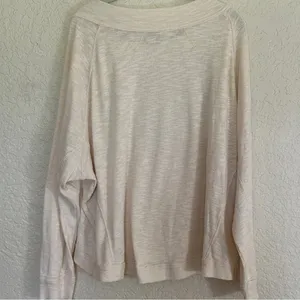 We The Free Free People Long Sleeve Top Womens L Cream Button Detail‎ Slouchy thumbnail 10
