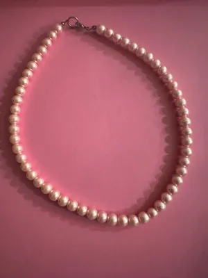 Pink pearl necklace thumbnail 1