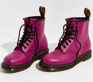 Dr. Marten’s 1460 Smooth Leather Lace Up Boots in Pink thumbnail 5