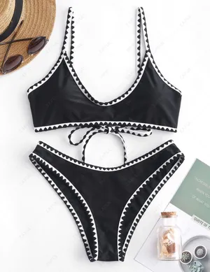 Zaful Black & White Bikini Set thumbnail 1