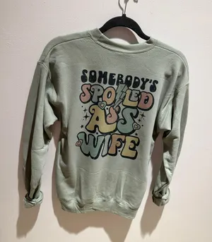 Gildan Somebody’s Spoiled Wife Sweatshirt thumbnail 1
