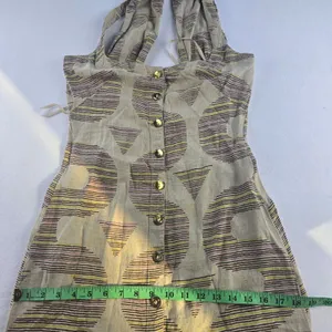 Anthropologie NWT Celandine Linen Halter Button-Front Maxi Dress‎ Beige XS thumbnail 12