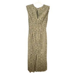 ZARA Floral Lace Midi Dress Green NWT Medium‎ thumbnail 3