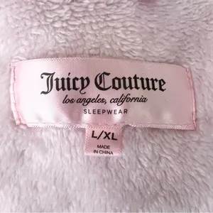 Juicy Couture Blush Pink Logo Plush Robe Size Large/ XL thumbnail 7