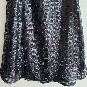 Miss Me Beaded Neck Sequin Mini Y2K Cocktail Dress, Black/Silver, Size Medium thumbnail 3