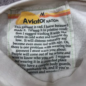 Aviator Nation Vintage White Set Neon 5 Stripe Rugby Sweatshirt and Sweatpants thumbnail 5