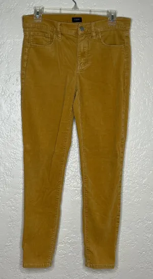 J. Crew Factory Women's Yellow High-Rise‎ Skinny Corduroy Pants Sz 29 28" Inseam thumbnail 1
