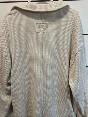 Aerie Lumberjane Polo Waffle Sweatshirt thumbnail 3