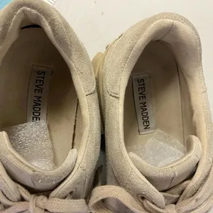 Steve Madden Platform Sneakers Women's 9 Cream Beige Chunky Y2K Grunge‎ Shoes thumbnail 5