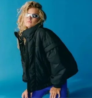 Free People FP Movement Black Penelope Packable Puffer Jacket thumbnail 1