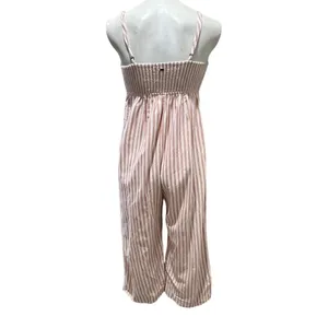 O'Neill Annabella Women's Pink Striped Jumpsuit Standard Size M Casual Summer thumbnail 2