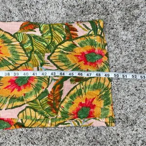 Cynthia Rowley Linen Blend Multicolor Tropical Wide Leg Jumpsuit Medium M thumbnail 12
