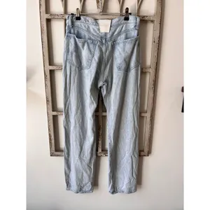 7 For All Mankind Lustre Easy Straight Wide Leg Jeans‎ Size Light Wash thumbnail 4