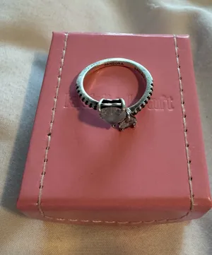 Pandora double heart sparkling ring thumbnail 3