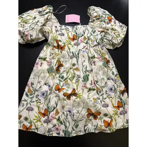 Avec Les Filles Butterfly Botanical Puff Sleeve Mini Dress White Size M NEW thumbnail 5