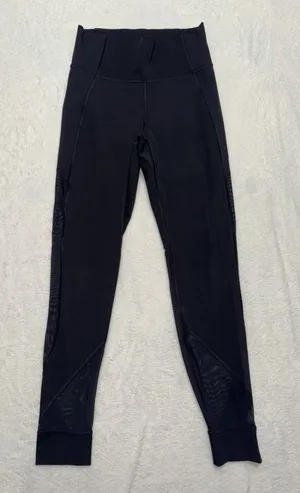 Lululemon Women's Tight Stuff Tight Black High Rise Running Leggings Size 8 thumbnail 1