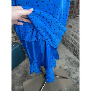Dress 1980s polka dot shift blue black thumbnail 6