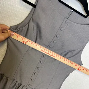 Commense Grey Sleeveless Peplum Mini Dress OA241205019 Medium Business Casual thumbnail 6