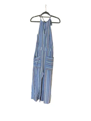 Boho Universal Thread Striped Wide Leg Jumpsuit - XS - Blue/Multi  thumbnail 2