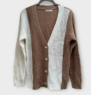 Aster Mix Match Knit Cardigan Tan Size M thumbnail 1