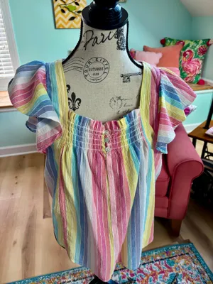 Draper James Striped Top thumbnail 2