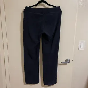Lands End Womens Flared Yoga Leggings Size Small Dark Blue Side Zip Pocket thumbnail 2