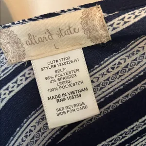 Altar'd State Navy and White Striped Romper thumbnail 2