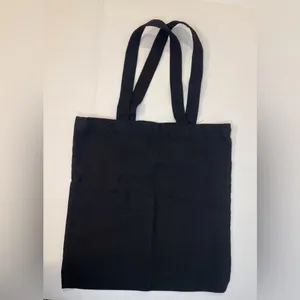 Reformation‎ Classic Black Canvas Tote thumbnail 2