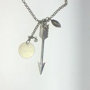 Bronze Tone Brass Tone Boho Dream Arrow CZ Rhinestone Pendant Necklace thumbnail 7
